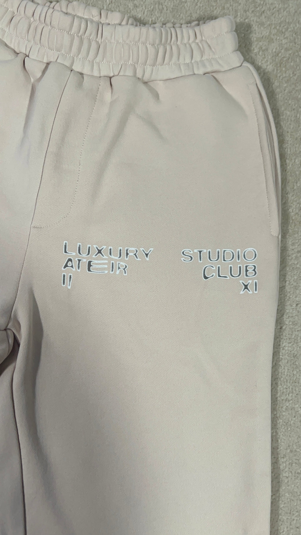 Luxury Studio Joggers - Cream